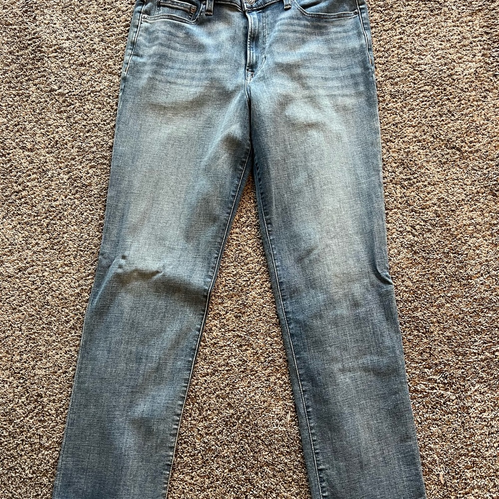 Express Blue Slim Jeans with Vintage Faded Look